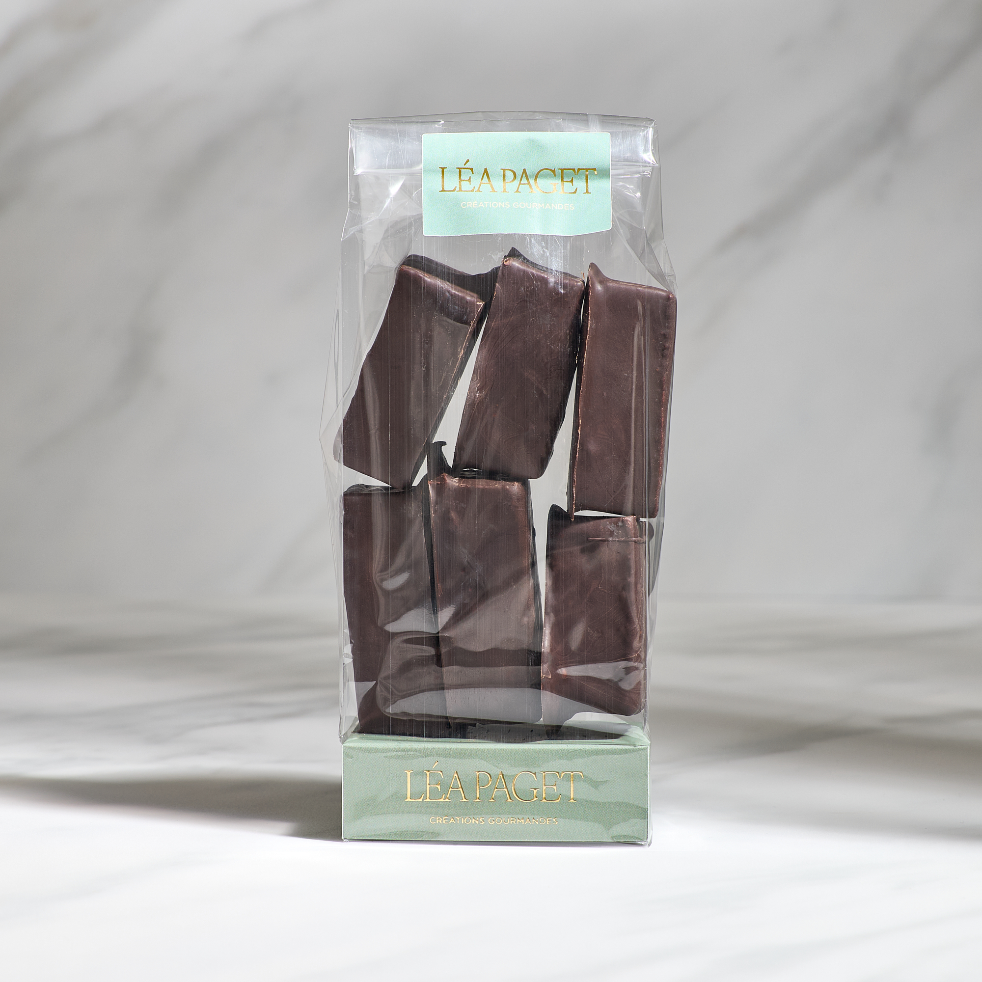 Pochette Guimauves Vanille enrobées de chocolat noir